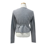 Ethereal Soft Edge Frill Ribbon Strap Long Sleeve Knit Cardigan (3 Colors)
