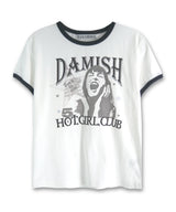 Hot Girl Club Ringer T-Shirt_Charcoal