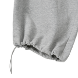 Essential 2-way String Banding Wide Sweat Pants - MELANGE GREY