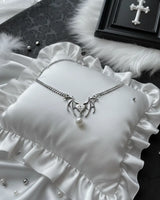 [IDLE Shuhua Necklace] Love Goth Bat Chain Semi Choker Necklace