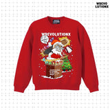 Ho Ho Home Run Santa Sweartshirt(Red)
