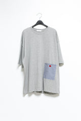 apple button check pocket top(2colors)
