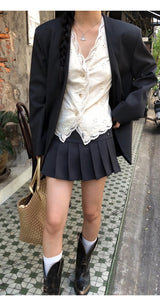パンチングレースベストノースリーブベスト