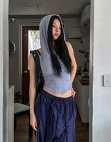 Peer Halter Sleeveless Hoodie