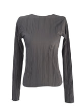 minimal pleated long sleeve T (3color)