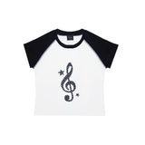 ノートラグランTシャツ _ ホワイト