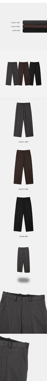 [F/W] Herringbone wide slacks(3color)