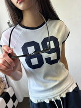チアリー ナンバー ラグラン クロップT 3カラー