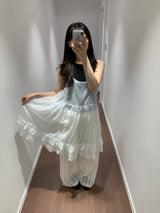 バックレスラッフルワンピース (3color)