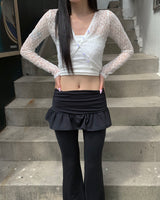 Rolly skirt pants