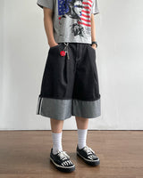 ロールアップバミューダデニムパンツ
