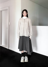 SOFT KNIT HOOD ZIP-UP
