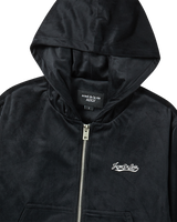 25FW WOMAN VELVET HOODIE JACKET BLACK