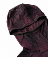 Air Vent Tie-Dye Racing Finger Watch-Hole Hood Sleeve (Plum)