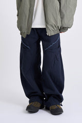 Curve pocket ham strap pants