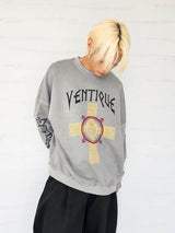 VENTIQUE ピグメントホーリースウェットシャツ 2colors