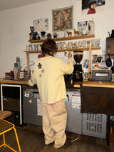 Wildflower Stitch Pants _ Beige&Red