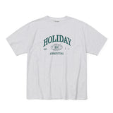 ホリデーエッセンシャルハーフTシャツ_White Mealnge