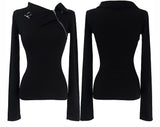 high neck zipper polar T (2color)