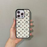 [MADE] Horse Hoop Star Pattern Glass Bumper I-case (Brown)