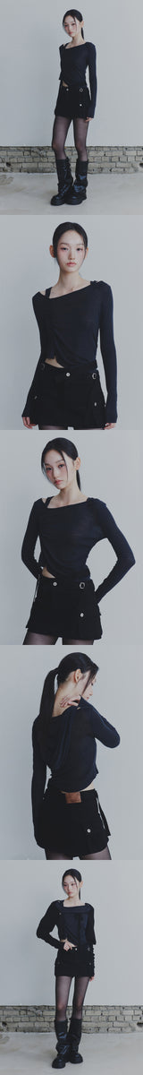 SHADOW HOODIE TOP charcoal