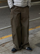 Cotton double cargo pants