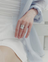 26SS★ [Premium Plating] H Edition AB Bold Wave Ring