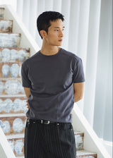 Cool curve half t-shirts(Charcoal)