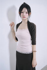 [MADE] Baysel Lace Sleeveless & Bolero Set