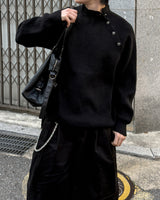 Nell Line Neck Button Knit