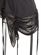  CURVED ZIP-UP SHIRT WITH LAYER . DARK BROWN