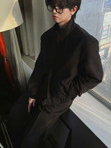 ASCLO Drop Shoulder High Neck Blouson (2color)