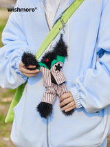 Cute creative bag plush doll pendant keychain