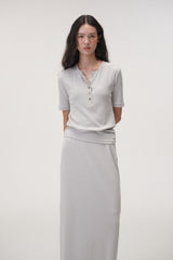 Jersey botton round (Beige)
