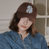 ALCP アップリケウォッシュドボールキャップ (Brown)