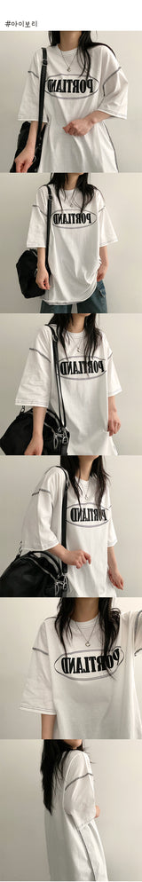 フォースティッチショートスリーブドtシャツ