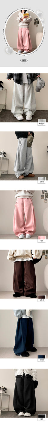 Dingpo Napping Vizo Side Snap String Wide Banding Pants