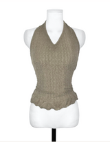 kint halter fur sleeveless nt top