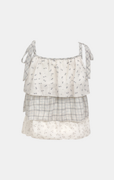 Floral Check Sleeveless Top
