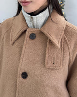 Aren Wool Raglan Belted Long Coat