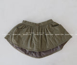 Quilting Padding Flare Miniskirt