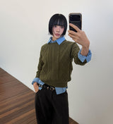 ペールストライプシャツ