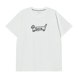 ドッグロゴアップリケオーバーフィットTシャツ アイボリー