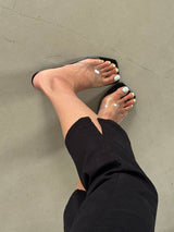 STRIPE FOLDING CAPRI PANTS