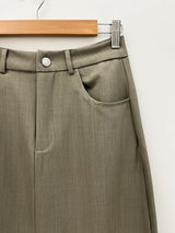 H-line twill long skirt
