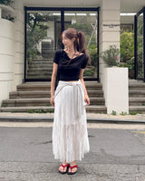 Hintz lace long skirt