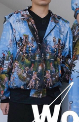 ワールズプリントハリントンジャケット (スモールパターン)