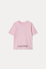 マルチプリンティングTシャツ_ピンク