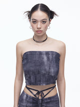 Denim Mesh Top (BK)