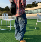セントパラシュートカーゴワイドデニムパンツ